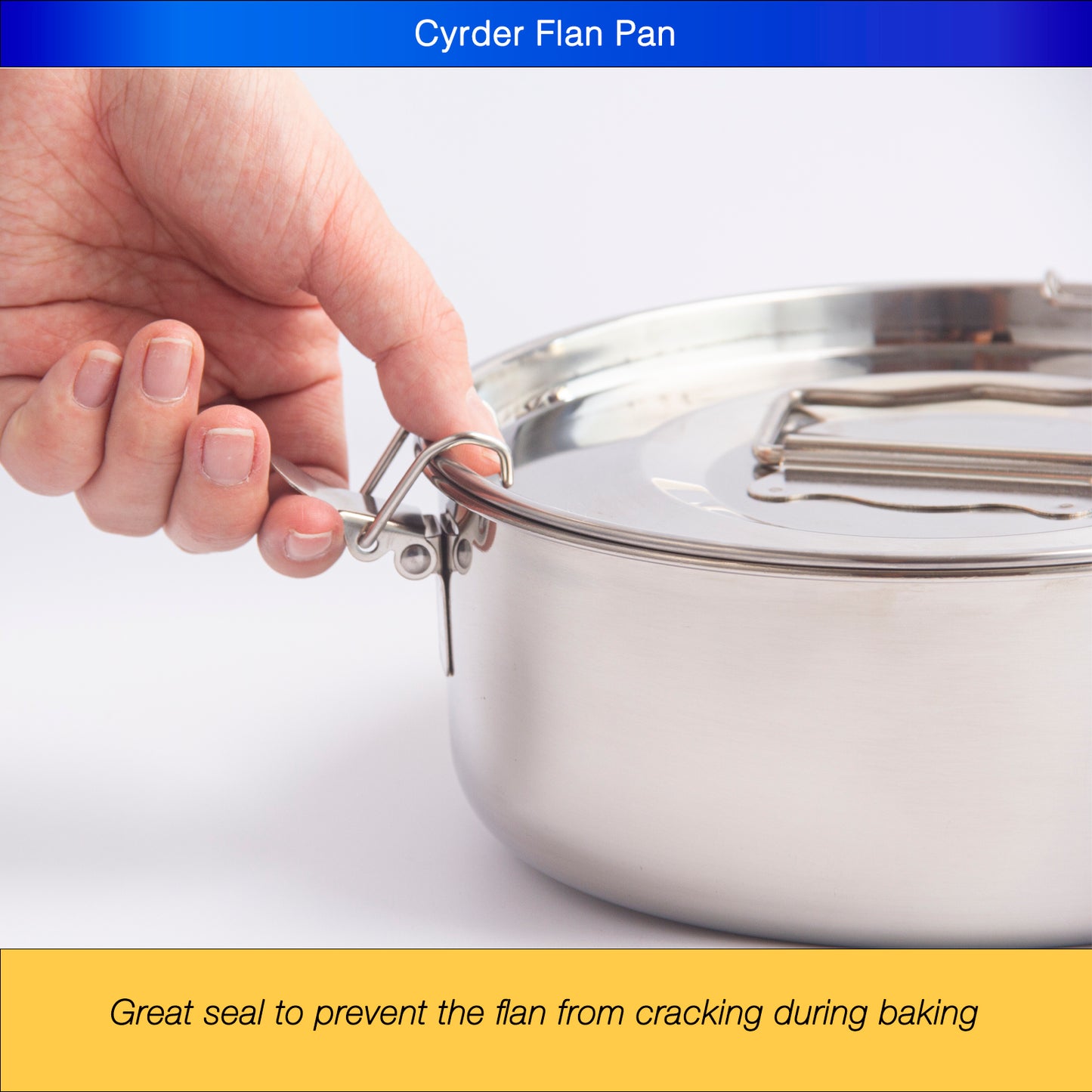 CYRDER  Stainless Steel Flan Pan, Flanera Mold Cooker for Baking, Compatible with Instant Pot 6 8 10qt, Custard Pan, Flan dish with lid, Tart pan, Round fluted dish, oven safe …